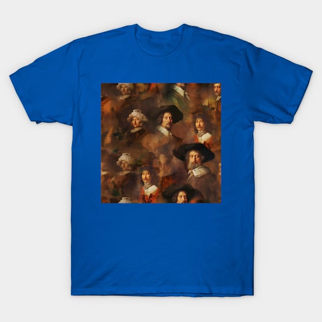 Rembrandt Paintings Mashup T-Shirt by Grassroots Green